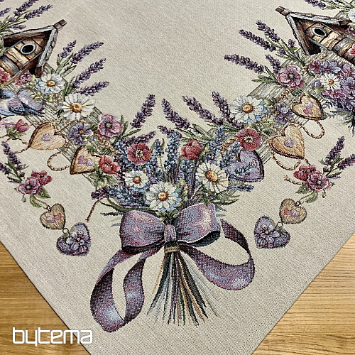 Wandteppich-Tischdecke und Schal VOGELHAUS