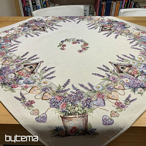 Wandteppich-Tischdecke und Schal VOGELHAUS