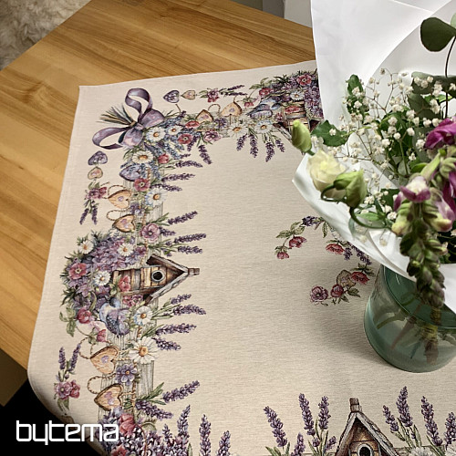 Wandteppich-Tischdecke und Schal VOGELHAUS