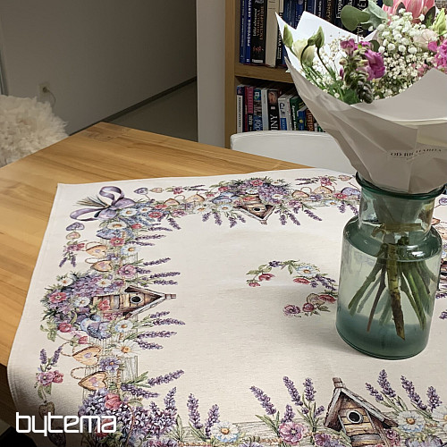 Wandteppich-Tischdecke und Schal VOGELHAUS