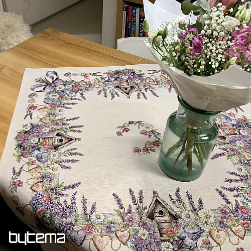 Wandteppich-Tischdecke und Schal VOGELHAUS