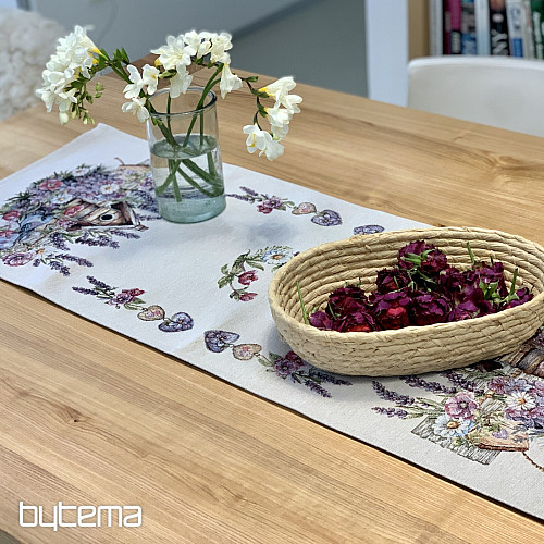 Wandteppich-Tischdecke und Schal VOGELHAUS