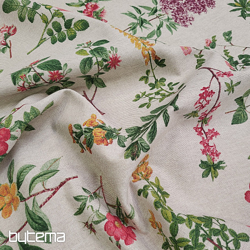 Dekorativer Stoff BLUMEN OREGON