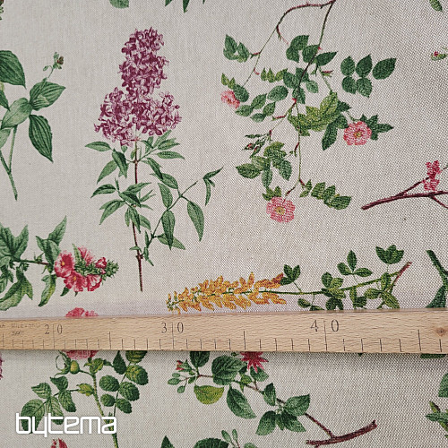 Dekorativer Stoff BLUMEN OREGON