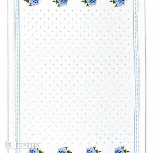 Omas Handtücher, blaue Rosen