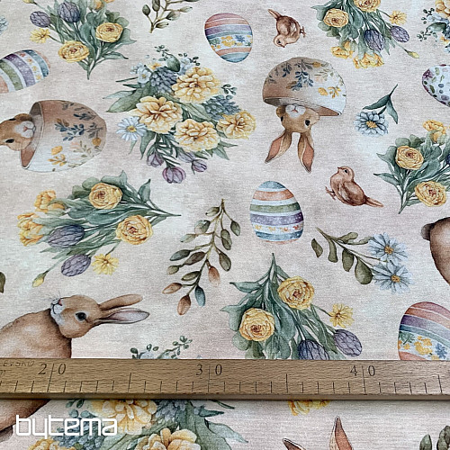 Dekorativer Stoff BUNNY LONNIE beige