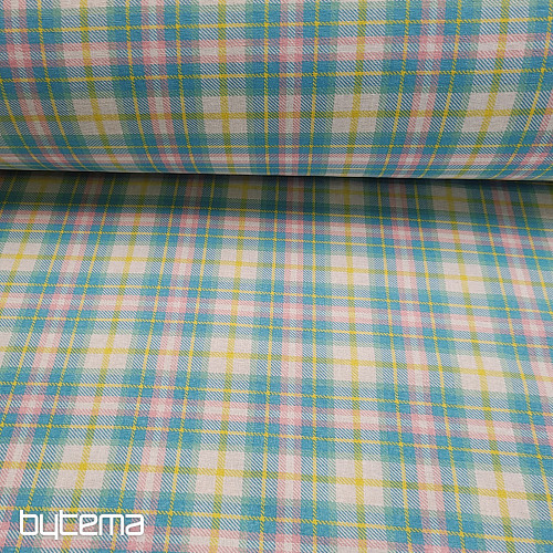 Dekorativer Stoff DEMER GRÜN ROSA