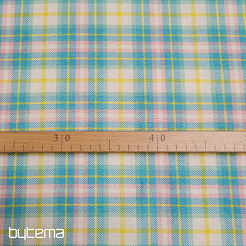 Dekorativer Stoff DEMER GRÜN ROSA