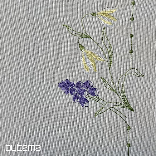 Bestickte Tischdecke und Schal NARCISSIS UND SCHNEEDOCHTOCHTER