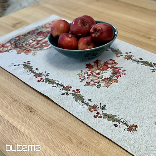 Wandteppich-Tischdecke und Schal PILZE IM WAGEN