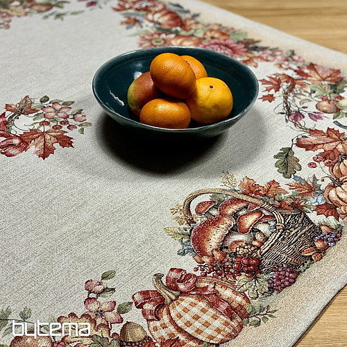 Wandteppich-Tischdecke und Schal PILZE IM WAGEN