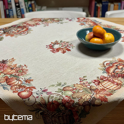 Wandteppich-Tischdecke und Schal PILZE IM WAGEN