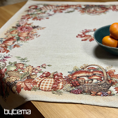 Wandteppich-Tischdecke und Schal PILZE IM WAGEN