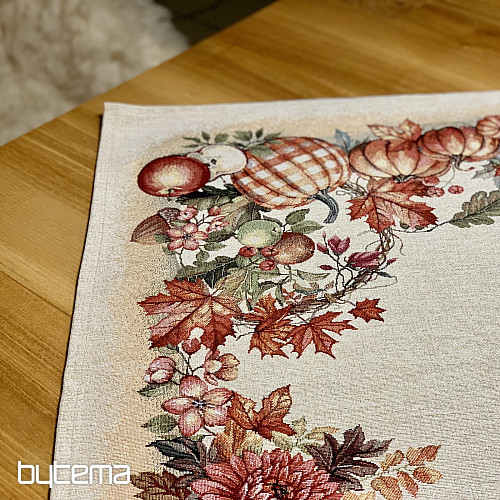 Wandteppich-Tischdecke und Schal PILZE IM WAGEN