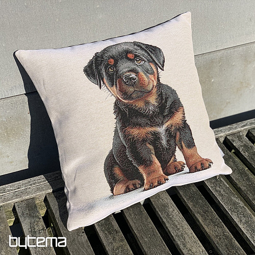 Gobelin-Kissenbezug ROTTVEILER-WELPE