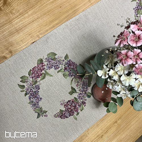 Gobelin-Tischdecke und Schal LILA