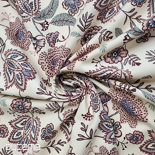 Baumwollstoff mit Boho-Blumenmuster
