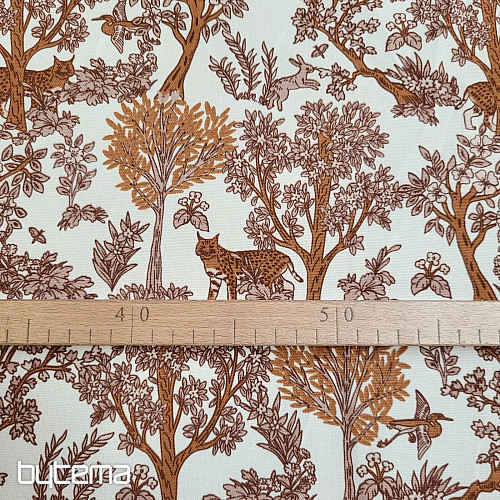Baumwollstoff CHEKARTE UND BÄUME