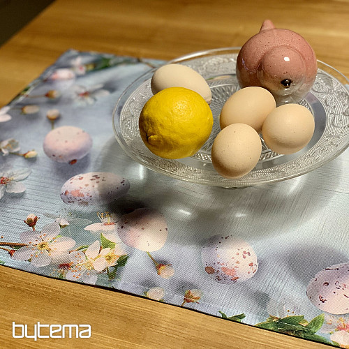 Tischdecke und Schal OSTERN mit Blumen