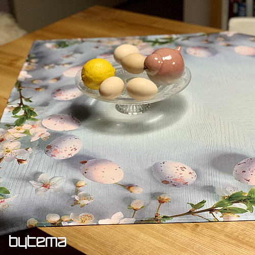 Tischdecke und Schal OSTERN mit Blumen