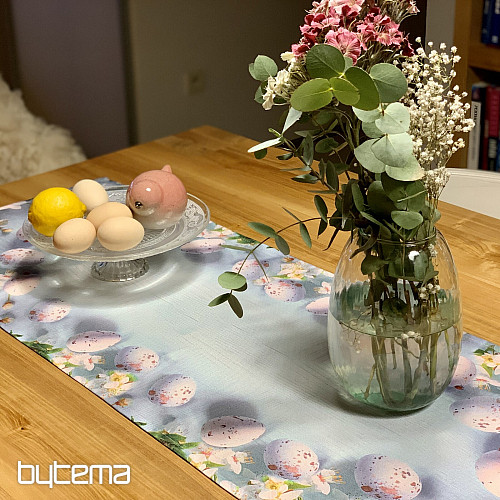 Tischdecke und Schal OSTERN mit Blumen
