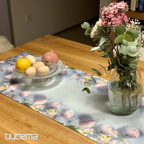 Tischdecke und Schal OSTERN mit Blumen
