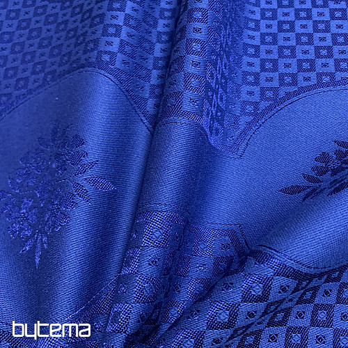 Tischdecke DAMASK dunkelblau 130 x 230