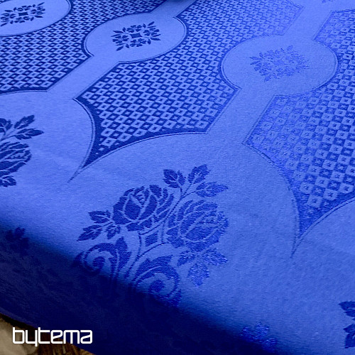 Tischdecke DAMASK dunkelblau 130 x 230