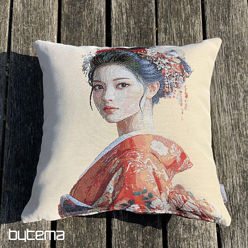 Kissenbezug mit Wandteppich GEISHA