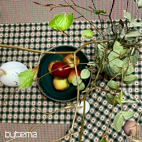 Tischdecke und Schal MAXI CORET grün