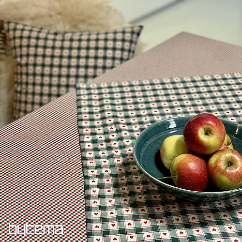 Tischdecke und Schal MAXI CORET grün