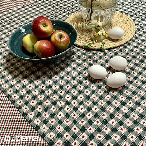 Tischdecke und Schal MAXI CORET grün