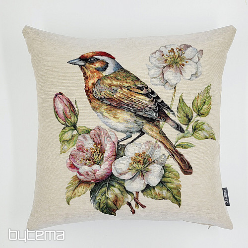 Wandteppich-Kissenbezug DISTELFINK AUF DEM APFELBAUM