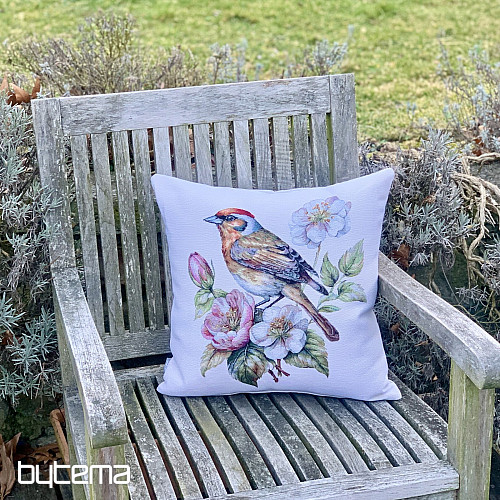 Wandteppich-Kissenbezug DISTELFINK AUF DEM APFELBAUM