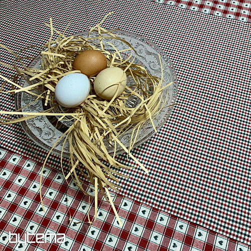 Tischdecke und Schal MAXI CORET rot