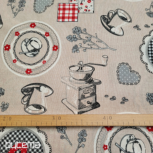 Dekorativer Stoff KAFFEEDUFT