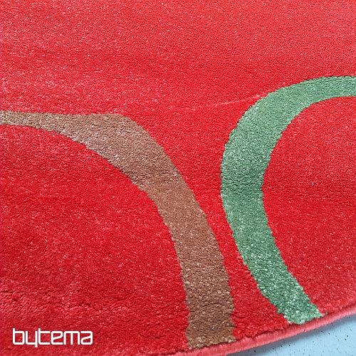 Figaro runder Teppich 200 x 200 cm rot