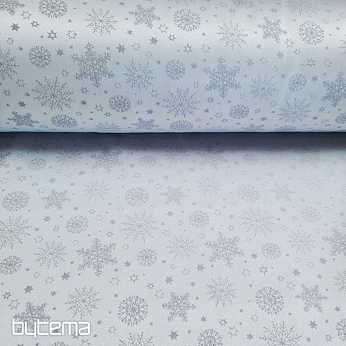 Dekorativer, einfarbiger Stoff FLAKES MIX GRAU