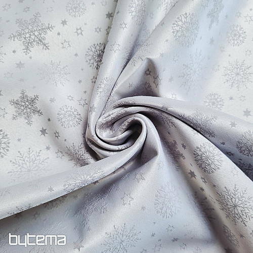 Dekorativer, einfarbiger Stoff FLAKES MIX GRAU