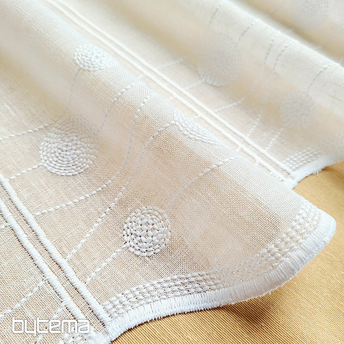 Vorhang für Buntglas GERSTER 11857 Räder weiß