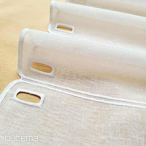 Vorhang für Buntglas GERSTER 11857 Räder weiß