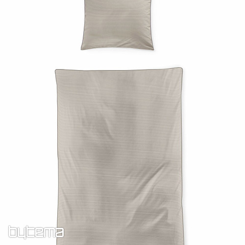 IRISETTE Luxus-Baumwollsatin TOKIO 8607-80 Beige Grau