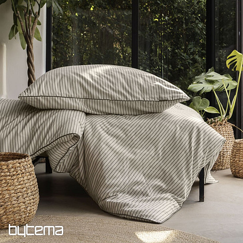 IRISETTE Luxus-Baumwollsatin TOKIO 8607-80 Beige Grau