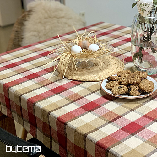 Tischdecke und Schal ATILA ROT