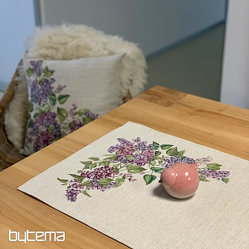 Kissenbezug aus Wandteppich, Lila, links