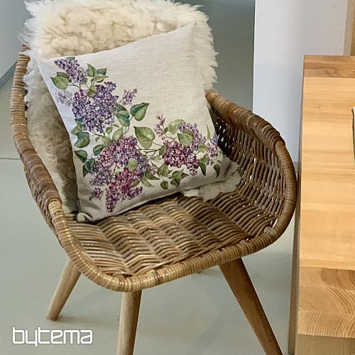 Kissenbezug aus Wandteppich, Lila, links