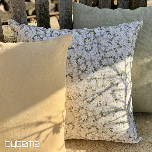 Dekorativer Stoff WEISSE BLUMEN