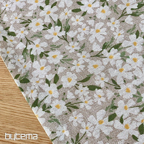Tischdecke und Schal WEISSE BLUMEN