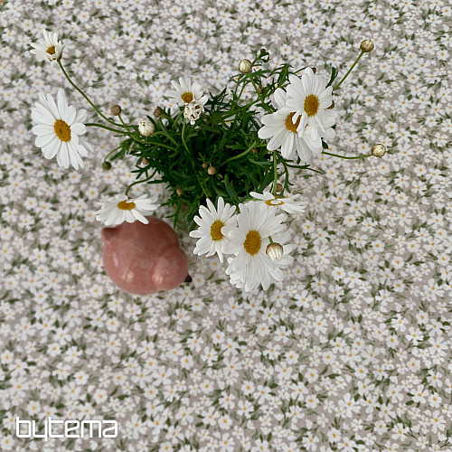 Tischdecke und Schal WEISSE BLUMEN