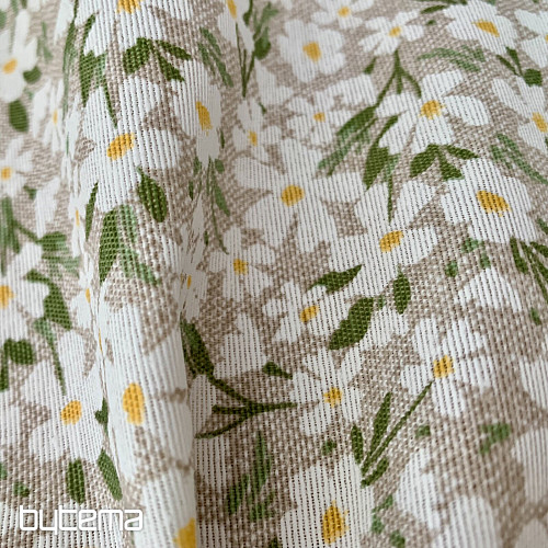 Tischdecke und Schal WEISSE BLUMEN